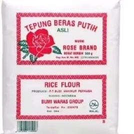 

Tepung beras putih rose brand 500 gram