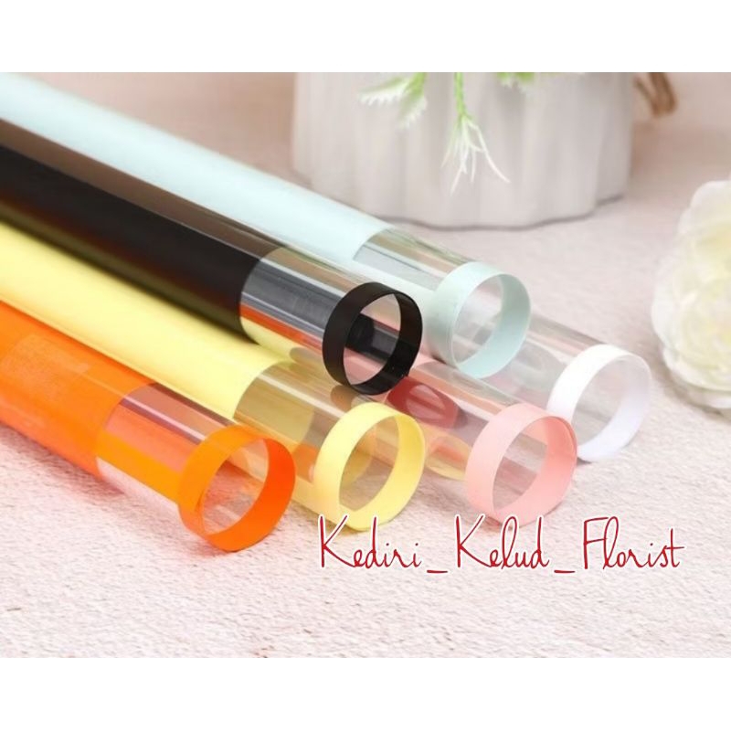

1 Kembar Kertas Buket List Warna FREE PACKING Kertas Buket Transparan Waterproff Cellophane Ombre List Warna