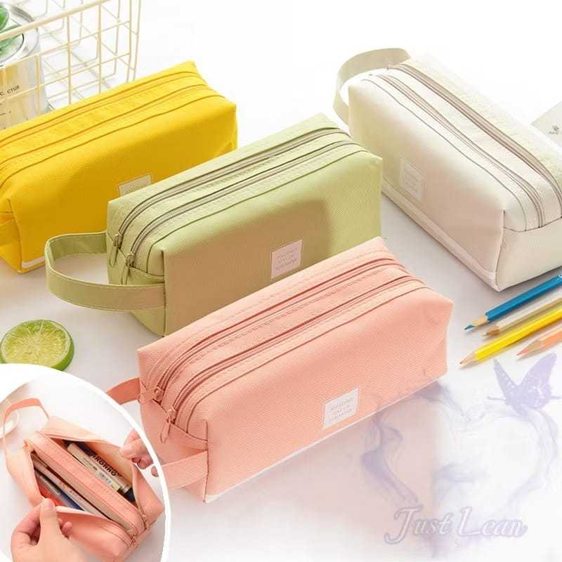 

Tas Pena Ganda Kain Oxford Tas Pena Genggam Berkapasitas Besar Tas Alat Tulis Risleting Ganda