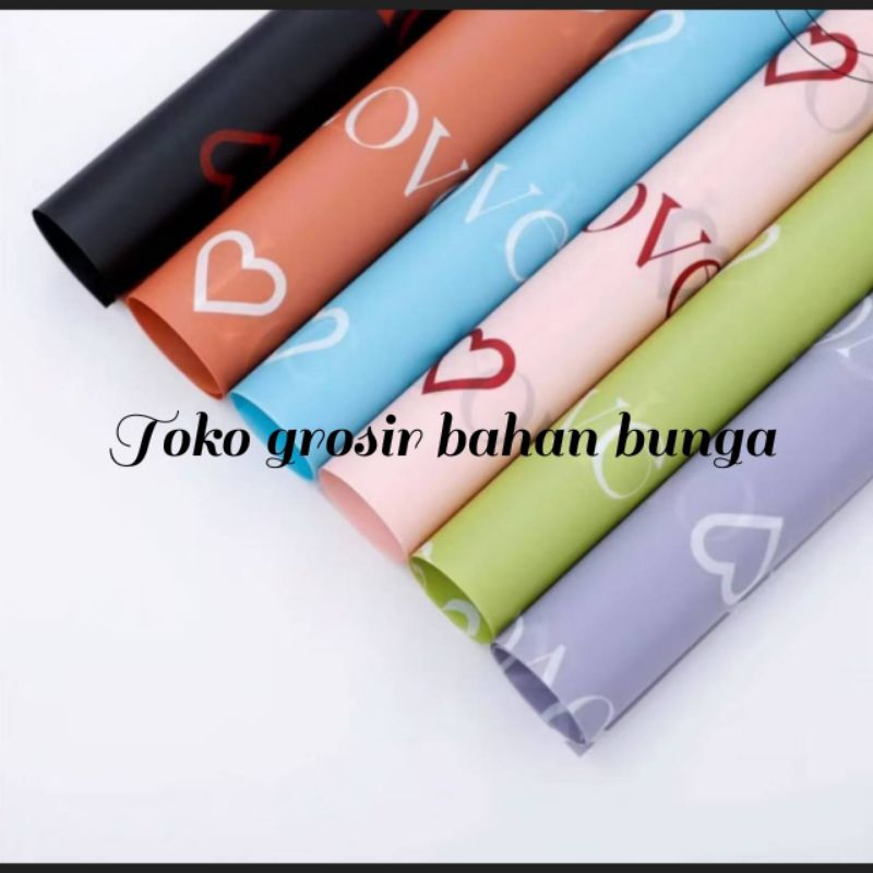 

Cellophane Motif Love - Kertas Buket Motif Love
