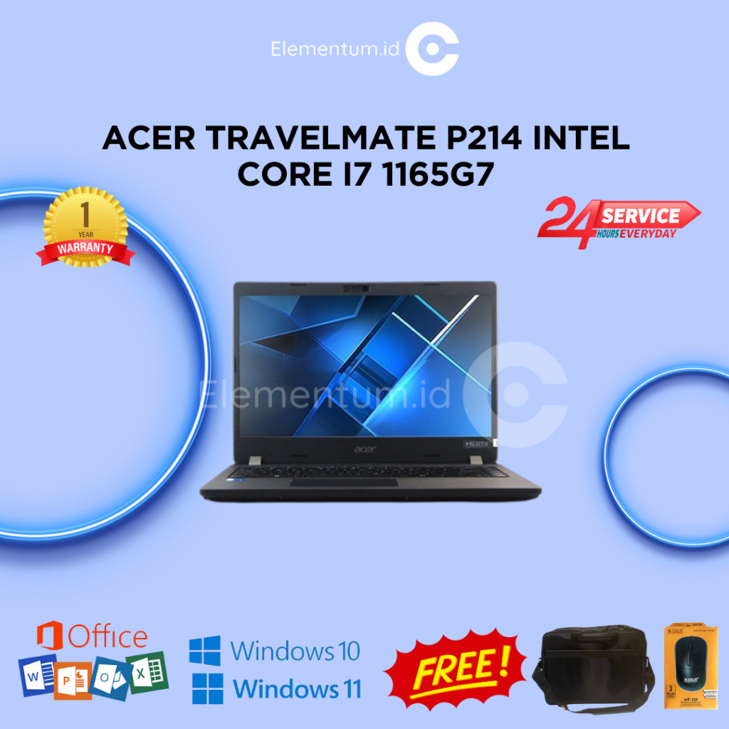 Laptop Acer Travelmate P214 Intel Core i7 1165G7 | RAM 16GB SSD 1TB | 14.0" HD Finger Print