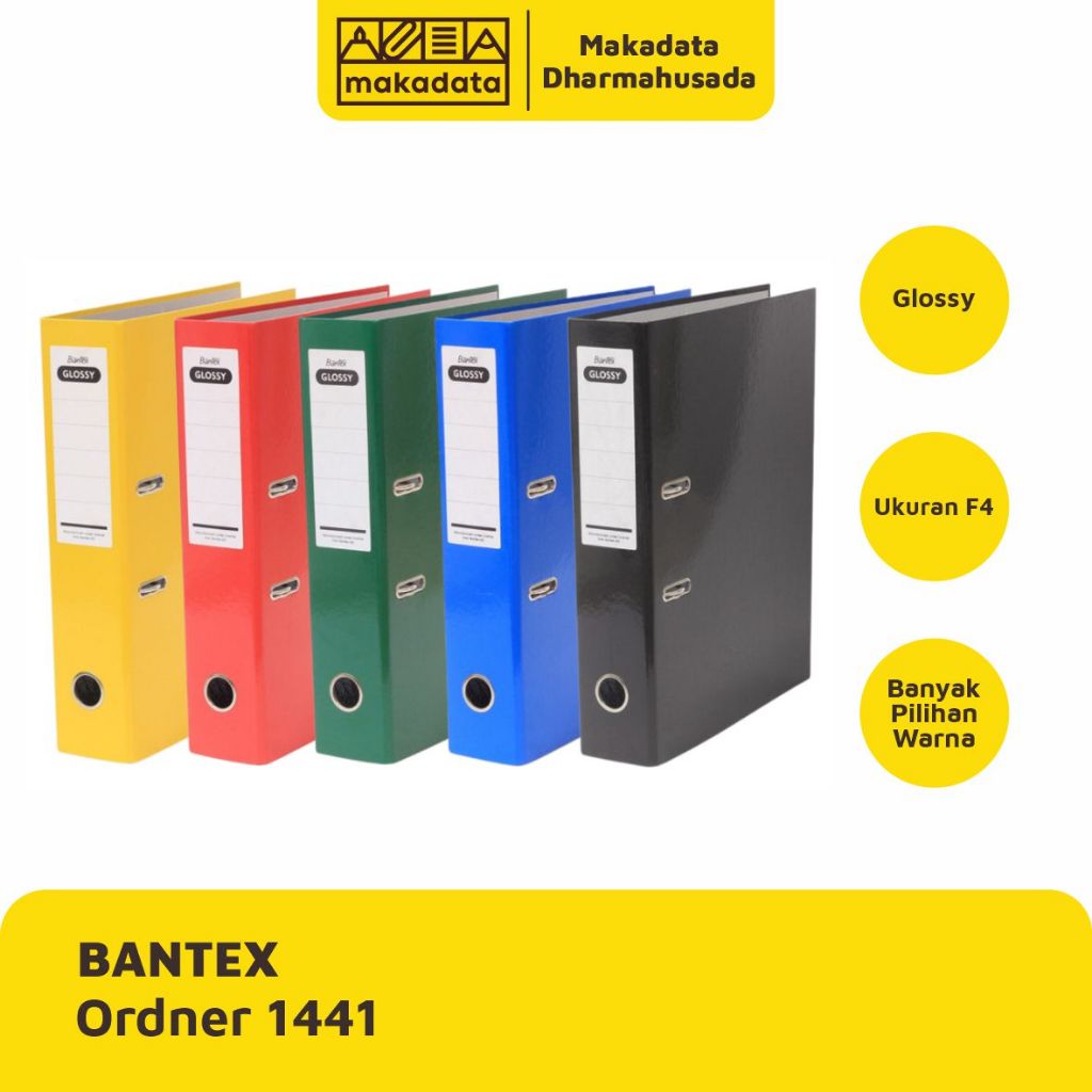

ORDNER BANTEX GLOSSY 1441 UKURAN FOLIO/F4 - 7CM WARNA-WARNI (1 PCS)