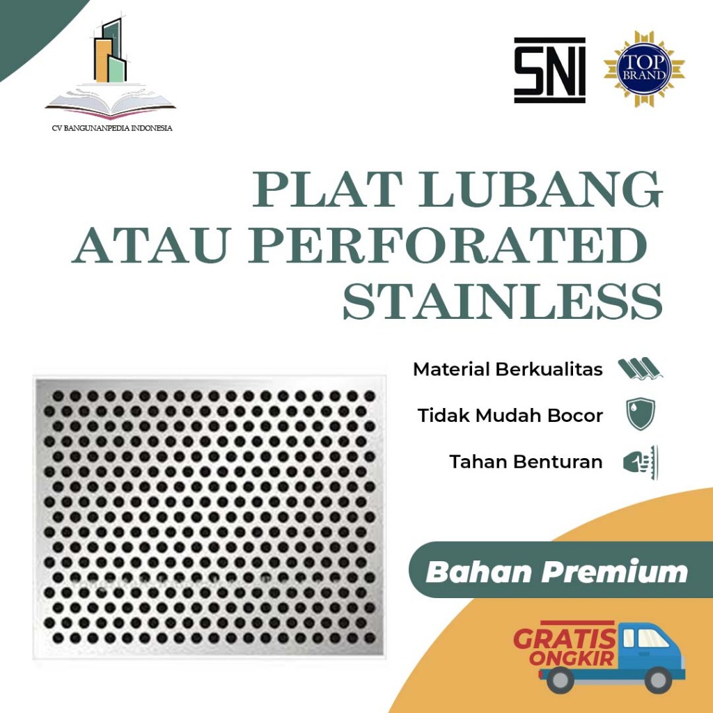 PLAT LUBANG/PERFORATED STAINLESS STEEL Sus 201