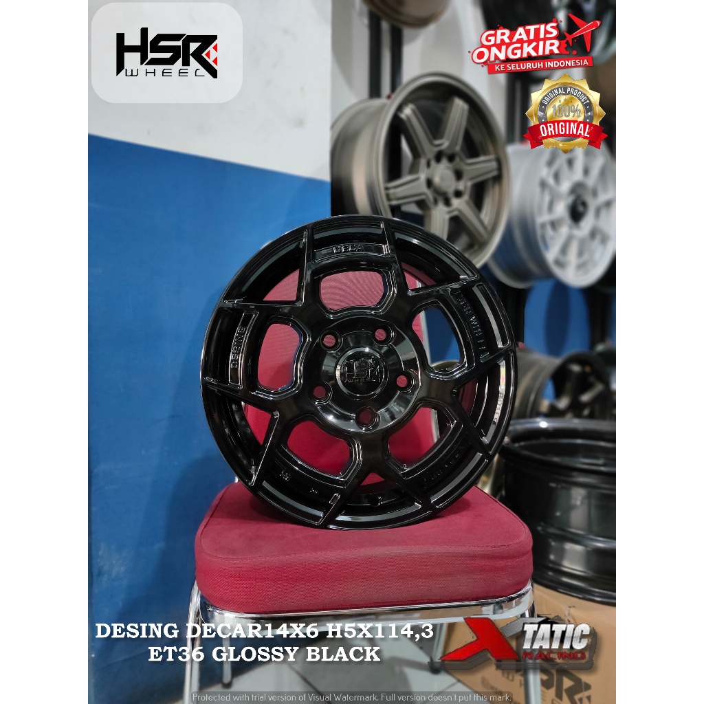 Velg Mobil HSR R14 Type DECA Pas Di Mobil Grandmax,Luxio,Apva,L300 Dll