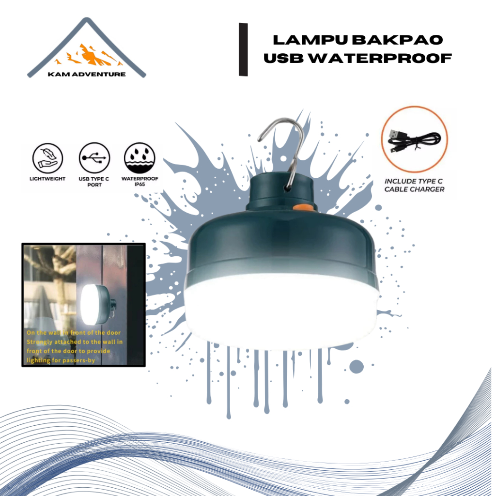[COD]Lampu bakpao usb tenda camping - lampu tenda camping charger - lampu tenda camping usb - lampu 
