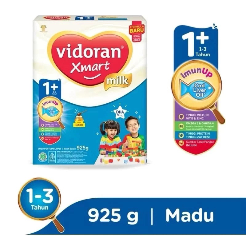 

Vidoran Xmart Milk 1+ 925gr Madu|Vanila Susu Bubuk