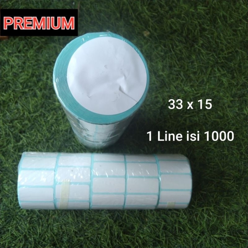

Label Thermal 33x15 Kertas Sticker Barcode 33x15 mm 1Line isi 1000 pcs