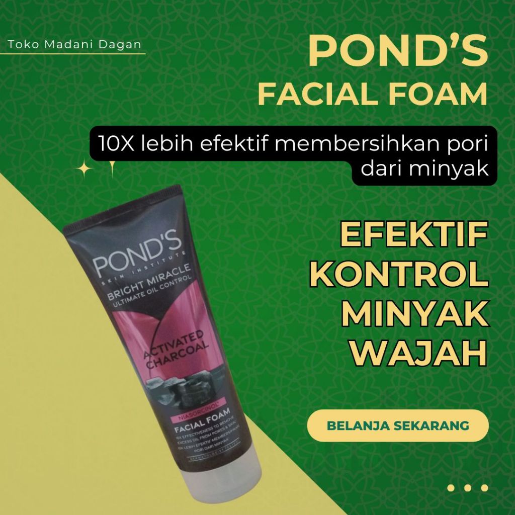Sabun Cuci Muka Ponds Miracle Activated 100g