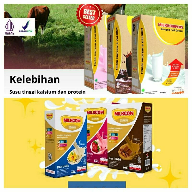 

Paket susu gemuk dan tinggi milkcow penambah berat badan original paket susu tinggi protein dan kalsium paket susu milkcow