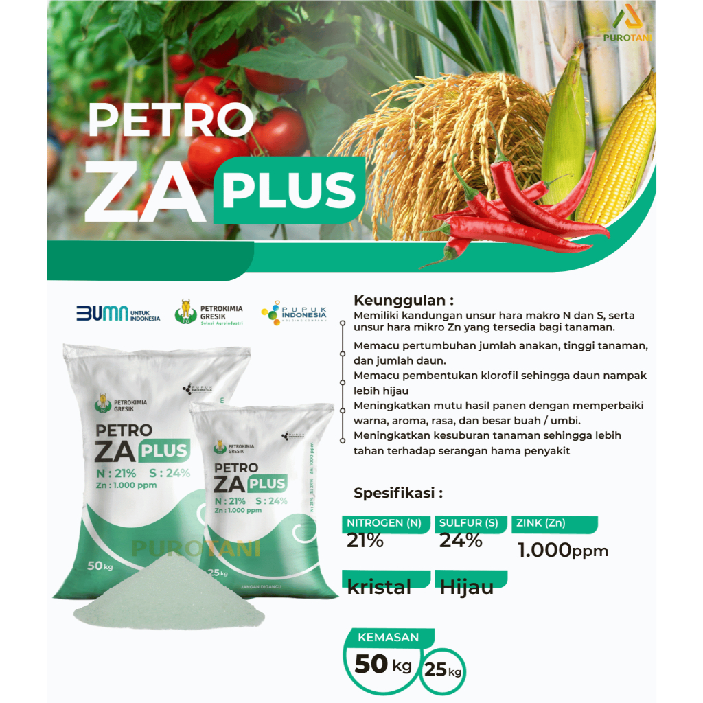 Pupuk ZA Plus Pupuk PETROPLUS Petro Petrokimia