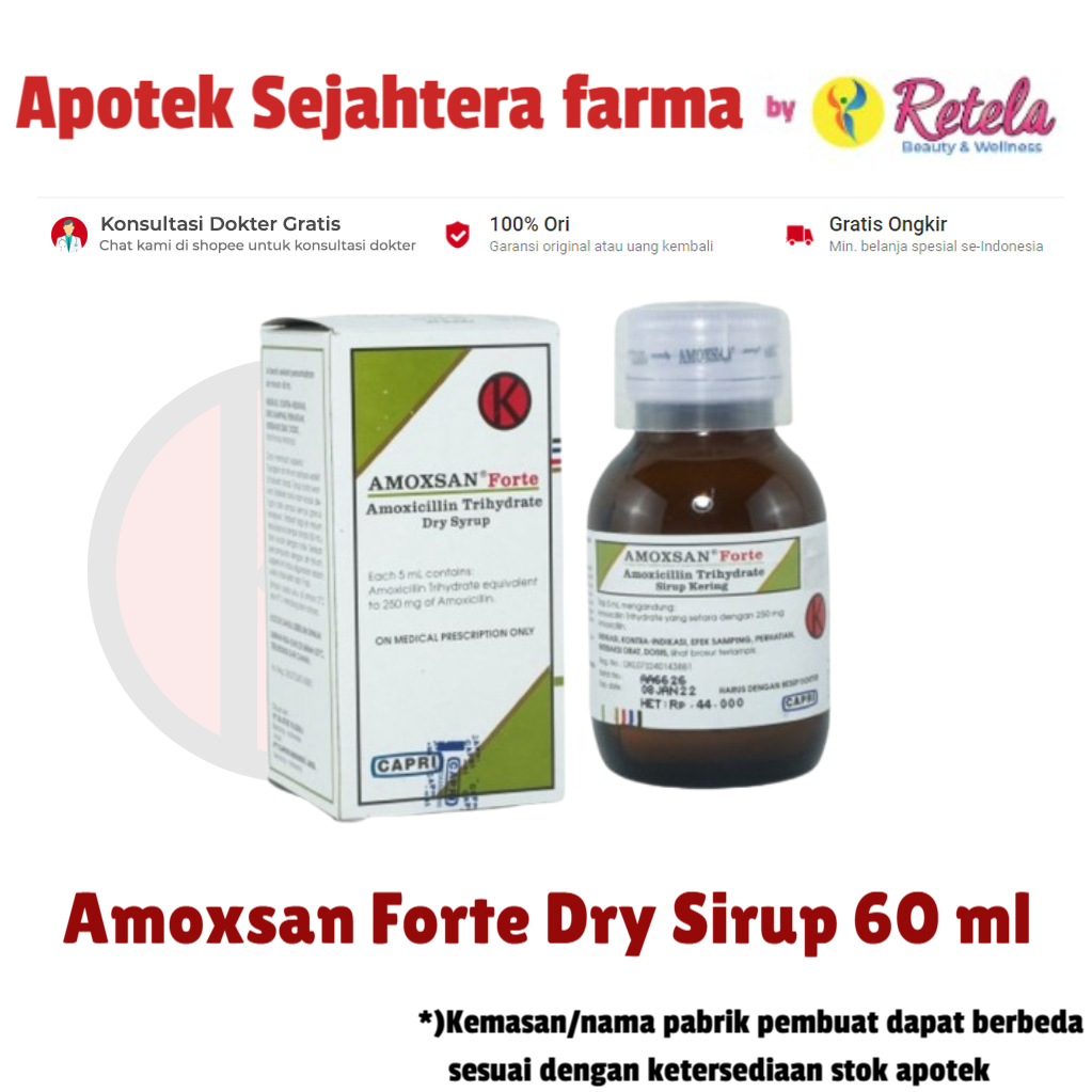Amoxsan Forte Dry Sirup 60 ml / Antibiotik