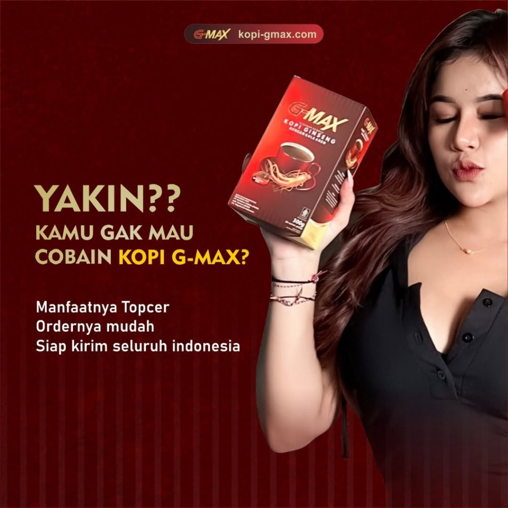 

Kopi G Max Minuman Ginseng Kopi Stamina Pria Perkasa Kopi Kuat Tahan Lama