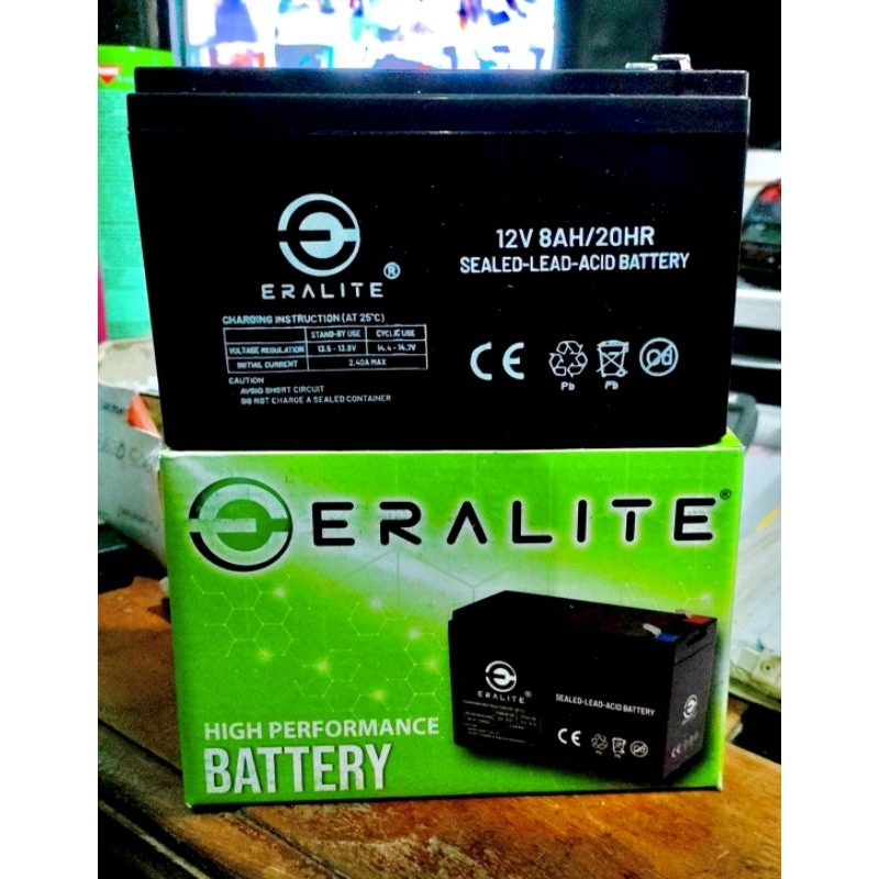 aki kering 12 volt 8 ampere ERALITE