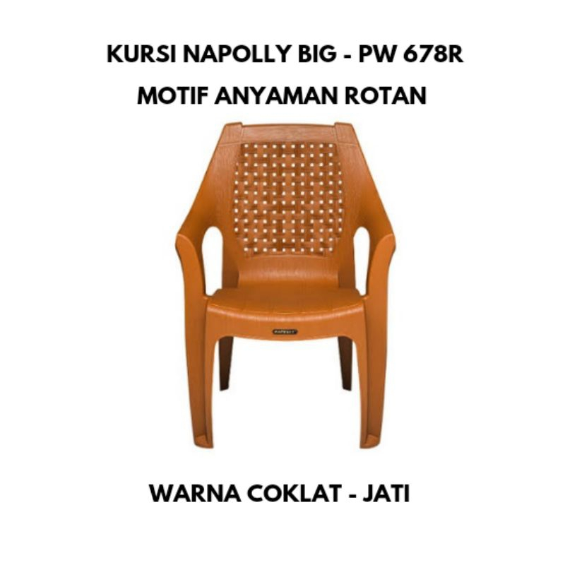 Kursi Big pw 678R/kursi Teras Depan Rumah/Kursi Plastik Napolly