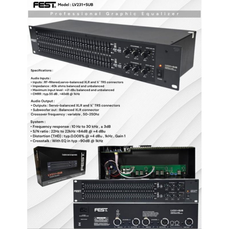 EQUALIZER FEST LV 231 + SUB ORIGINAL EQUALIZER FEST LV-231+ SUB