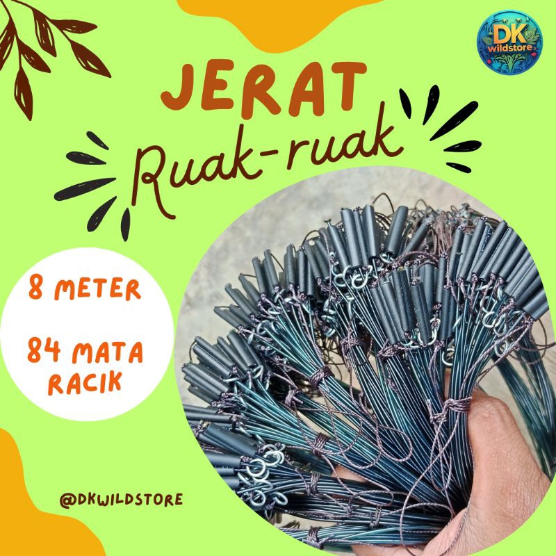 Racik ruak ruak.pikat ayam hutan,jerat ruak2,kareo,harga murah panjang 8meter~84kalong/mata racik