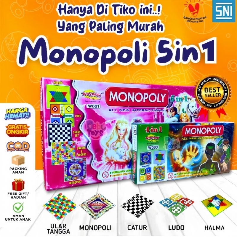 MAINAN MONOPOLI 5IN1