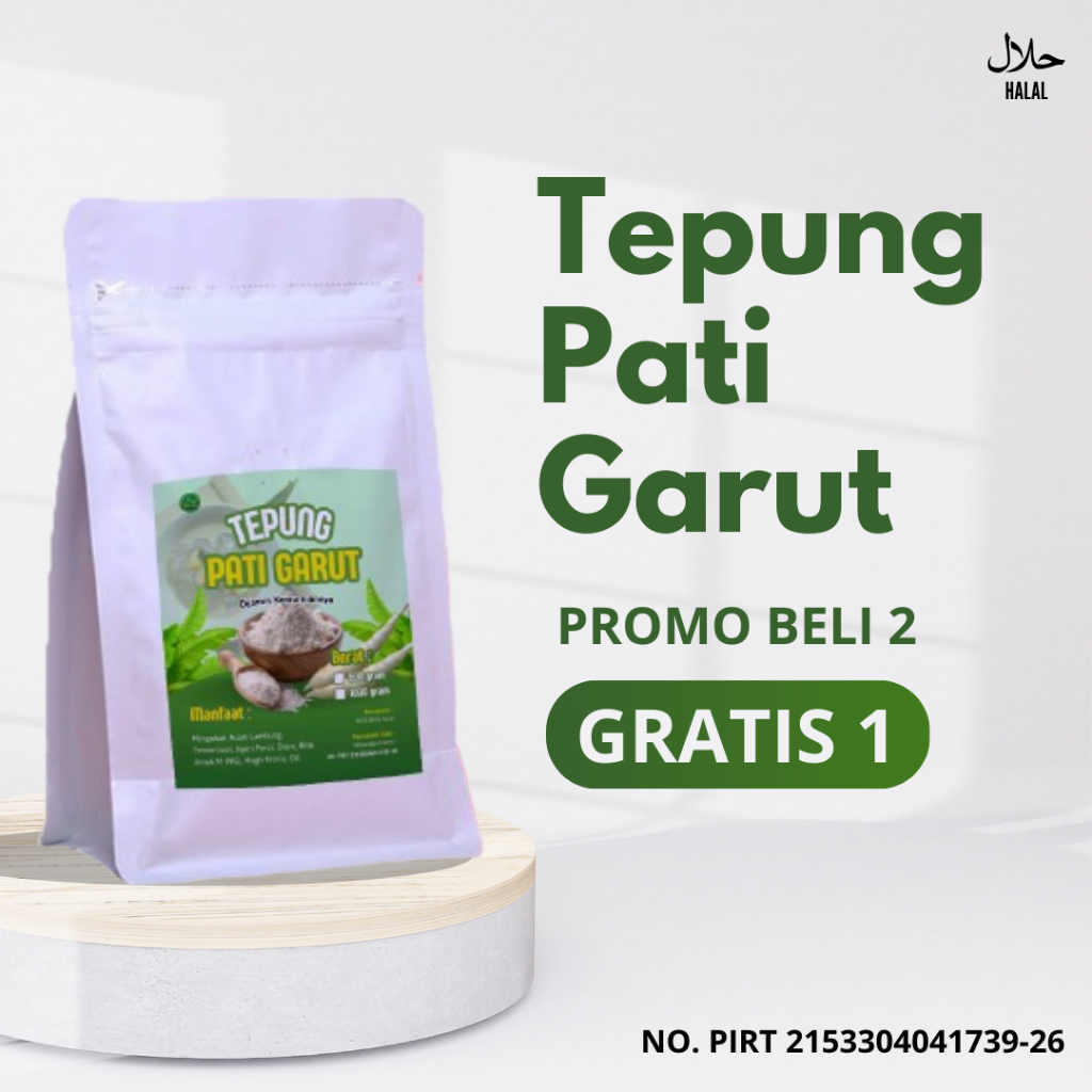 

PROMO BELI 2 GRATIS 1 TEPUNG PATI GARUT ASLI 500 GRAM