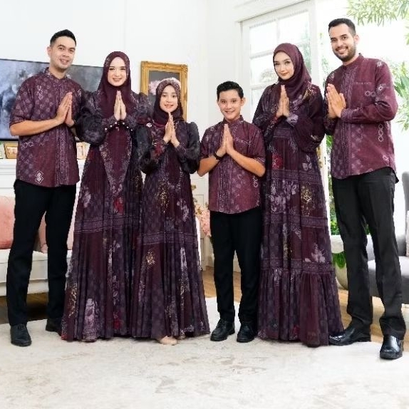 Gamis Jannah Rayya by Eldeena Set Family Eldeena Sarimbit Eldeena Gamis Lebaran Gamis Idul Fitri Baj