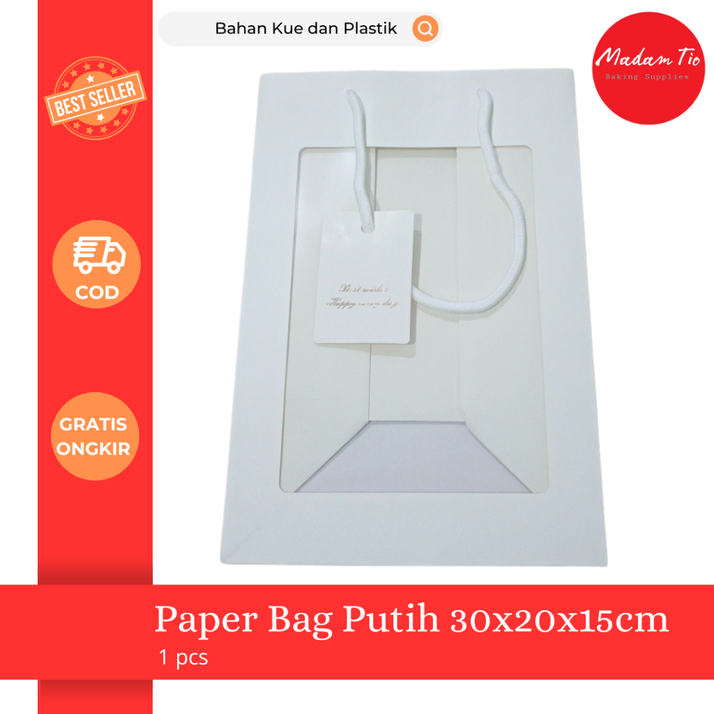

Paper Bag Putih 30x20x15cm 1pcs