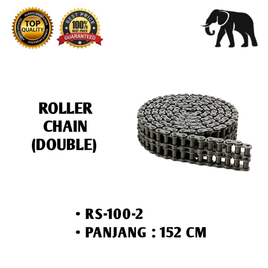 Rantai Roller Chain RS 100 X 2 double ROLLER CHAIN RS 100 X 2 DOUBLE RANTAI GIGI