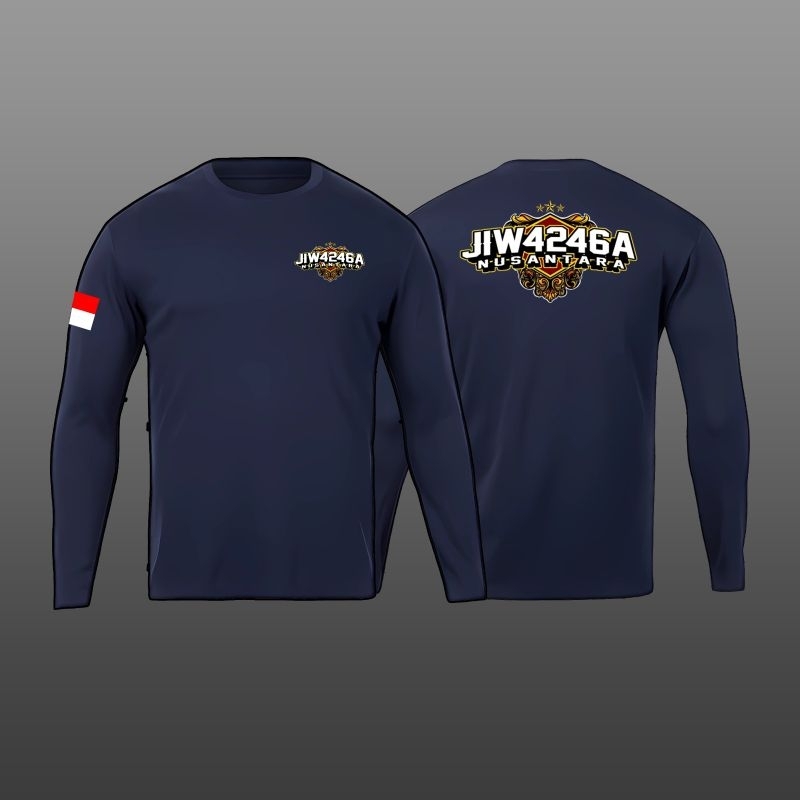BAJU LENGAN PANJANG JIWARAGA NUSANTARA WARNA NAVI