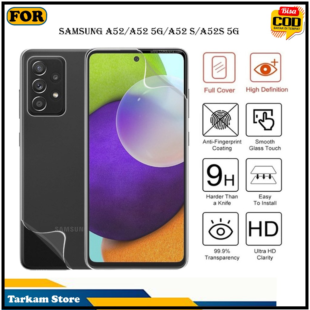 hydrogel antigores SAMSUNG A52/A52 5G/A52 S/A52S 5G ini hydrogel jelly bukan tempered glass ya