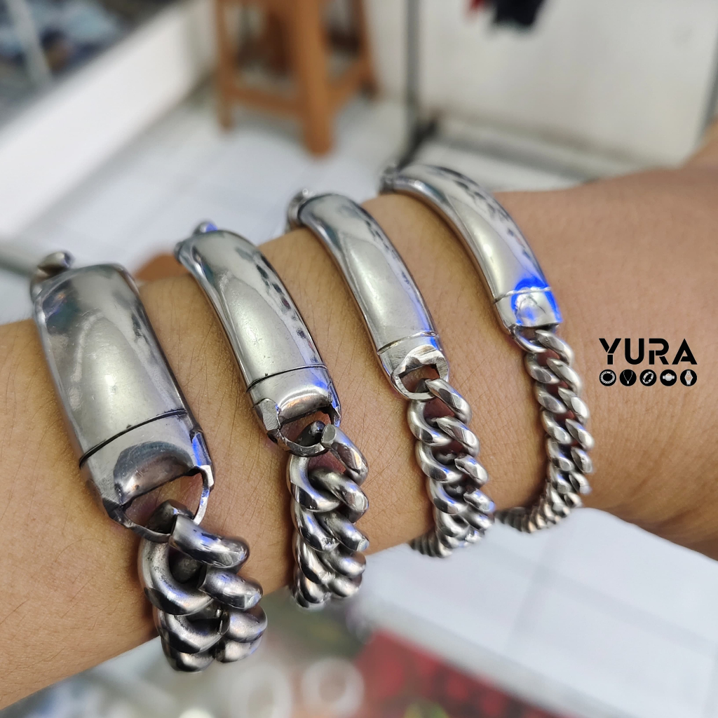 GELANGBRANTAI PRIA GELANG RANTAI TITANIUM GELANG RANTAI BAJA GELANG RANTAI ANTI KARAT GELANG RANTAI 