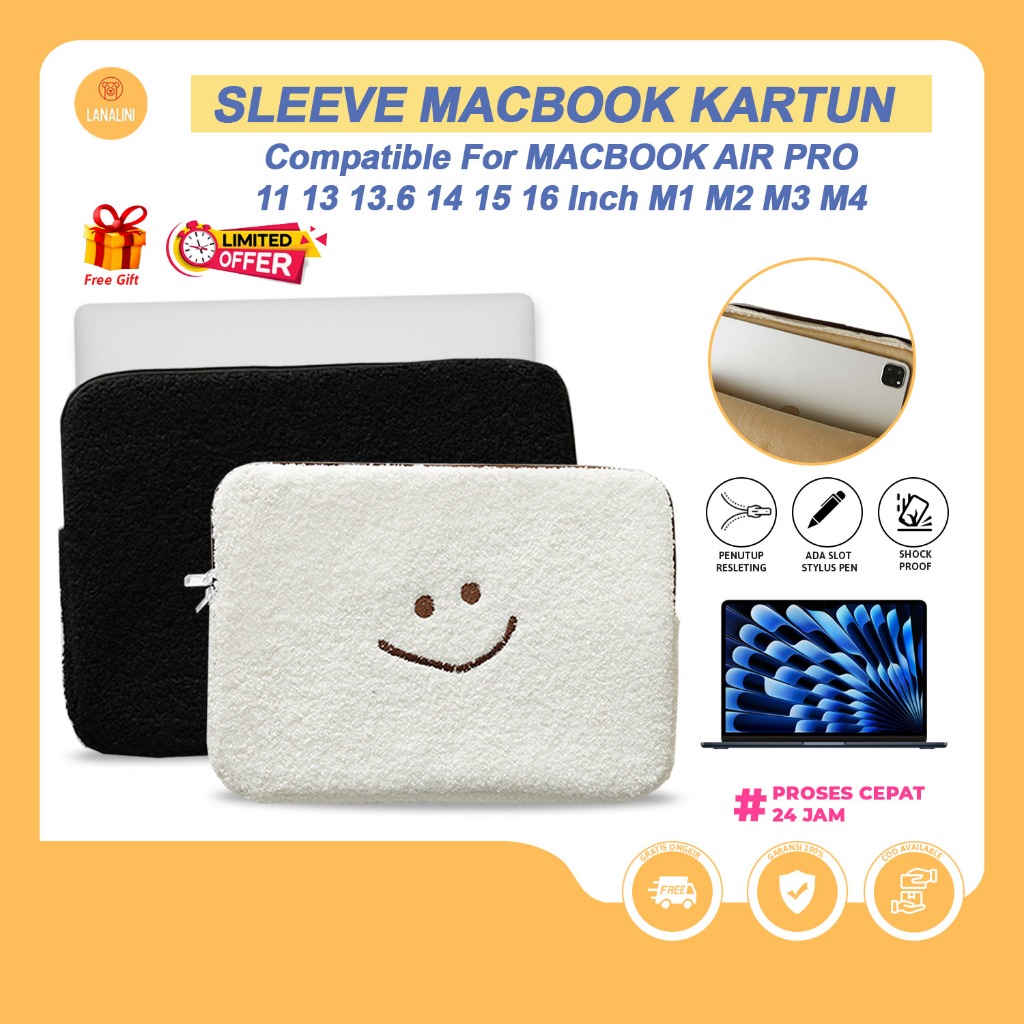 Tas Sleeve Laptop Computer Pouch Hand Carry Bag Clutch CaseApple Macbook Air Pro M4 M3 M2 M1 MAX 202