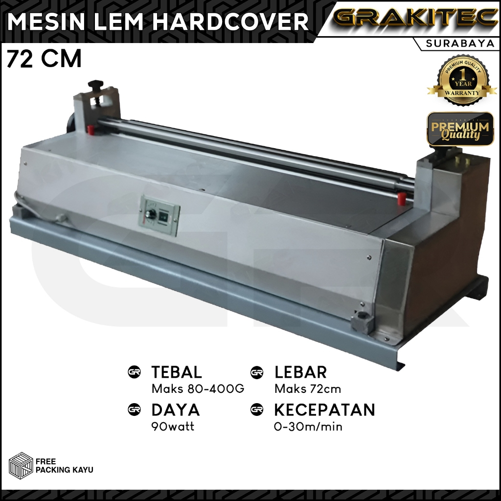

Mesin Lem Hardcover 72Cm / Alat Gluing Kertas Karton Hardcover Undangan Otomatis SBY