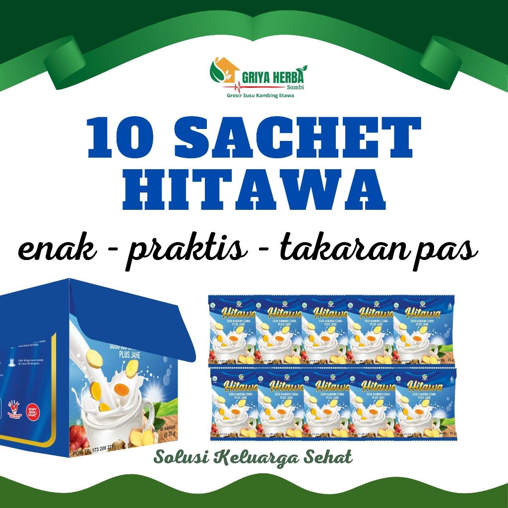 

Hitawa Susu Kambing Etawa Kemasan Sachet 10 pcs
