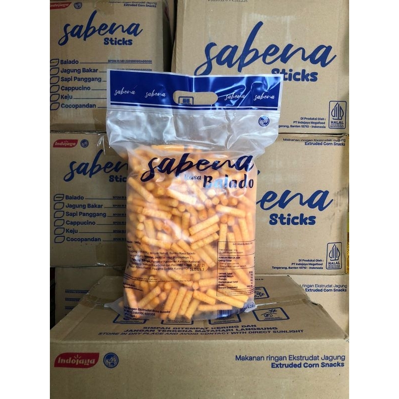 

Sabena Stick balado pedas [1 karton isi 5 ukuran 340gr] HANYA RASA BALADO SAJA