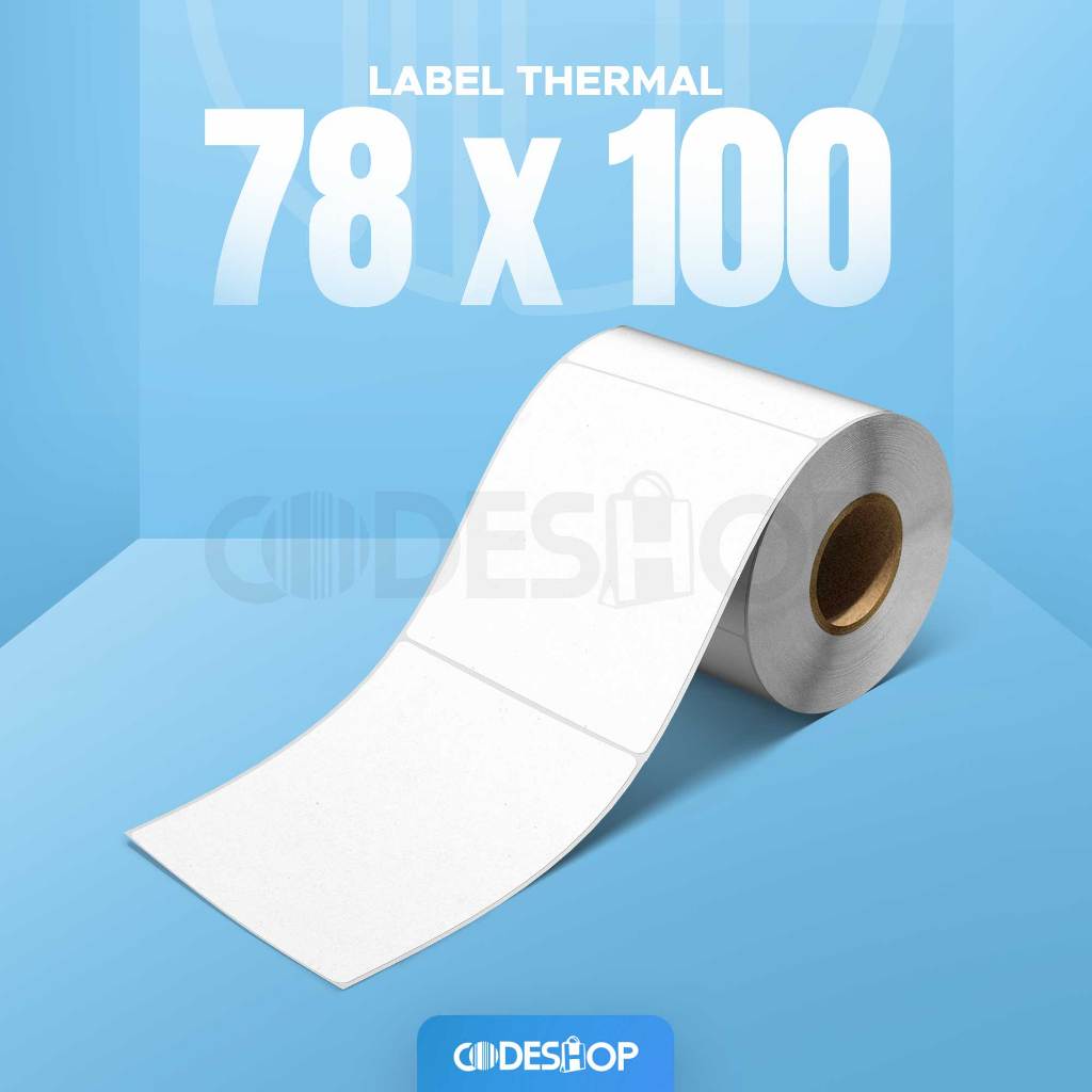 

Label Stiker Thermal 78 x 100 mm Codeshop 1 Line Core 1 Inch Isi 300 Pcs Roll Printer Barcode Termal