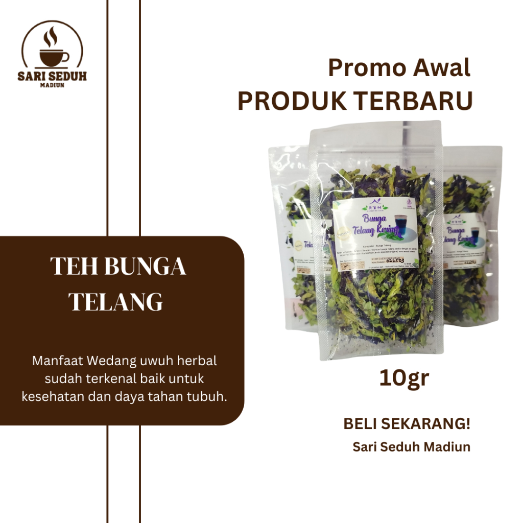 

Teh Bunga Telang Kering Murni 10gr / Blue Tea / Butterfly Pea Flower