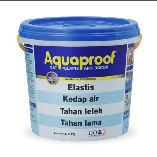 cat aquaproof 4 kg warna abu abu