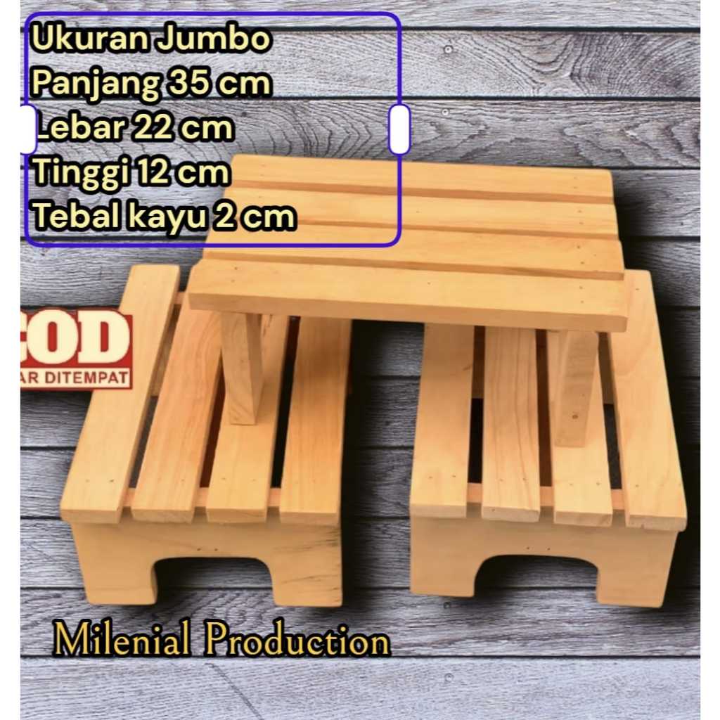 KURSI KAYU JATI KURSI JONGKOK DINGKLIK UKURAN JUMBO BANGKU KAYU JATI