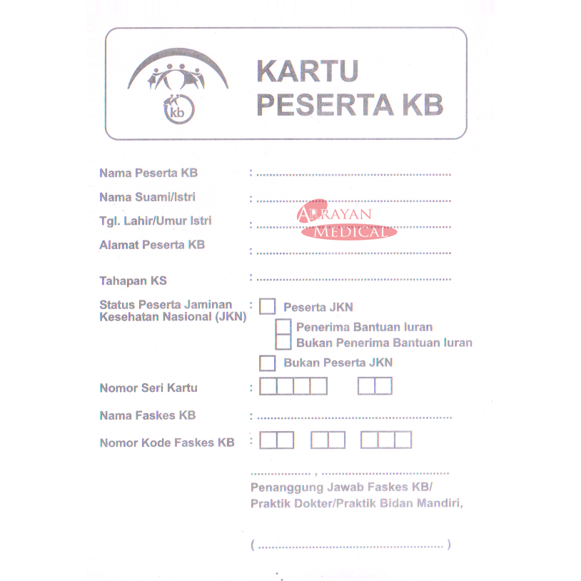 

Kartu Peserta KB (Keluarga Berencana)