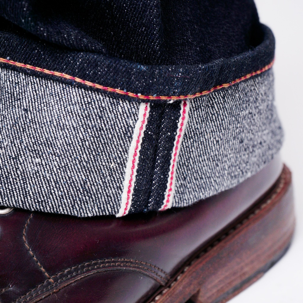 EARTHY GENOVA - Denim Selvedge BLOODFANG BOAR 21 Oz Unsanforized Celana Raw Jeans Pria Super Deep