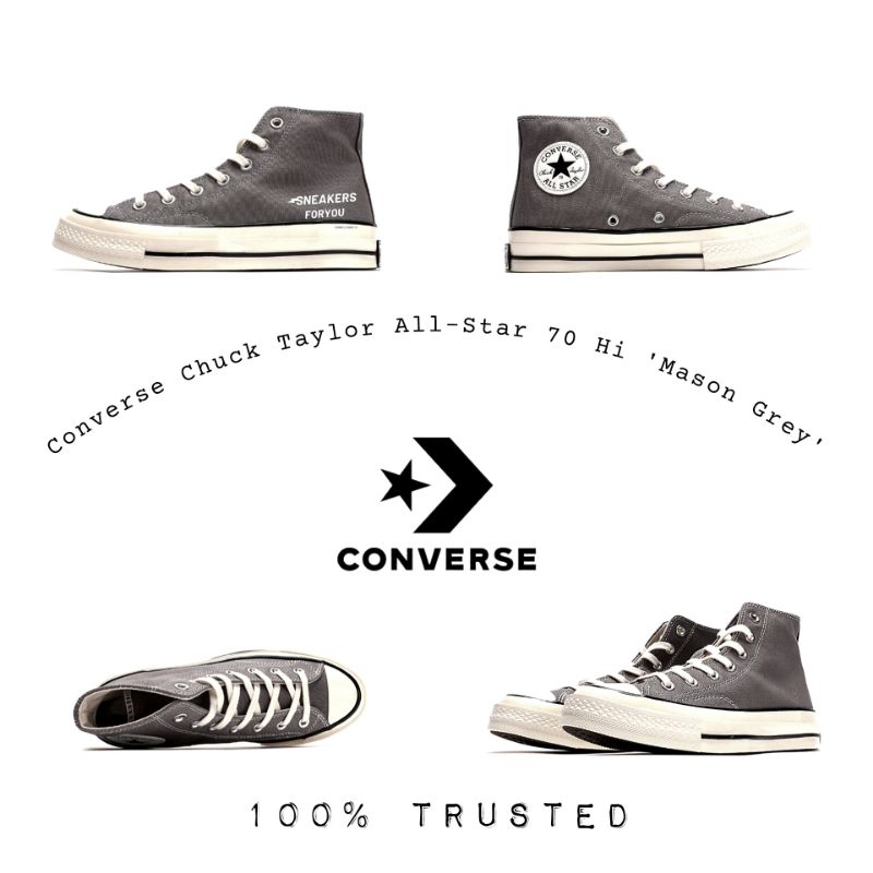 Sepatu / Sneakers Casual Converse Chuck Taylor All-Star 70 Hi 'Mason Grey' 164946C 100% Global Marke