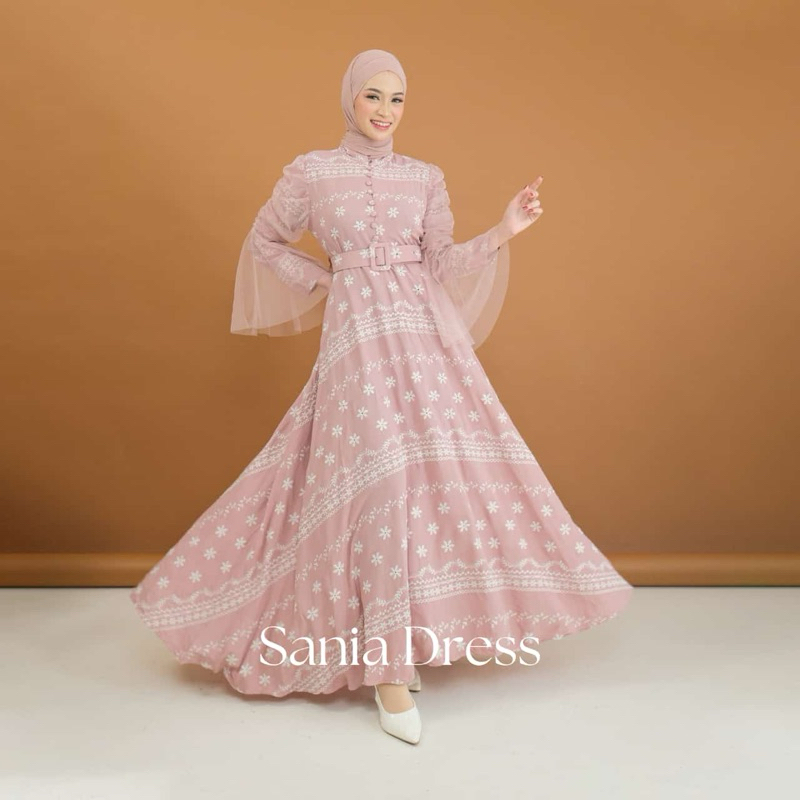 Sania dress / gamis / gamis lebaran / baju lebaran