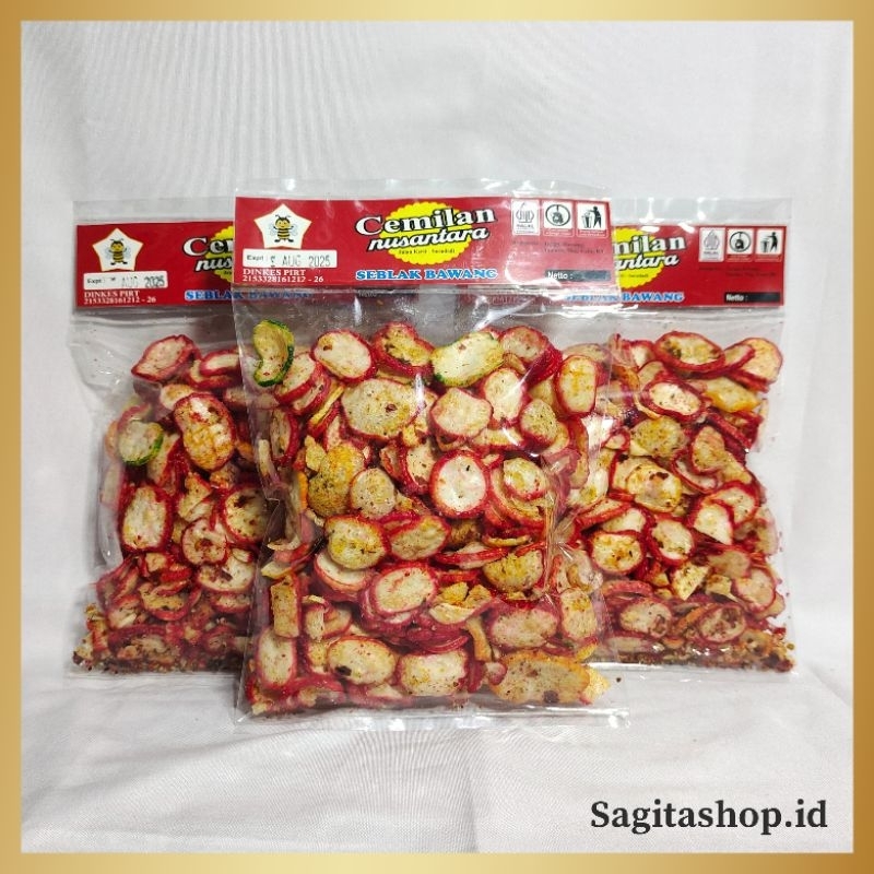 

Kerupuk Seblak Bawang Warna Warni Pedas Gurih - Isi 150gr