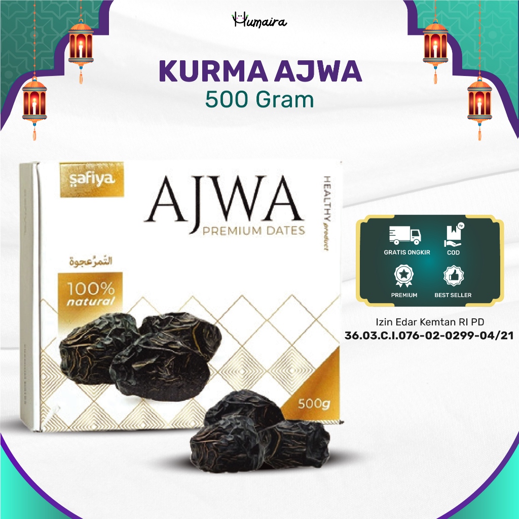 

Kurma Ajwa 500 Gram Quality Premium Kurma Nabi Asli Madinah