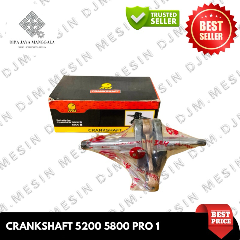 Crankshaft Kur As Kruk As Kro as Pro 1 52 55 58 Pro1 Original Mesin Chainsaw