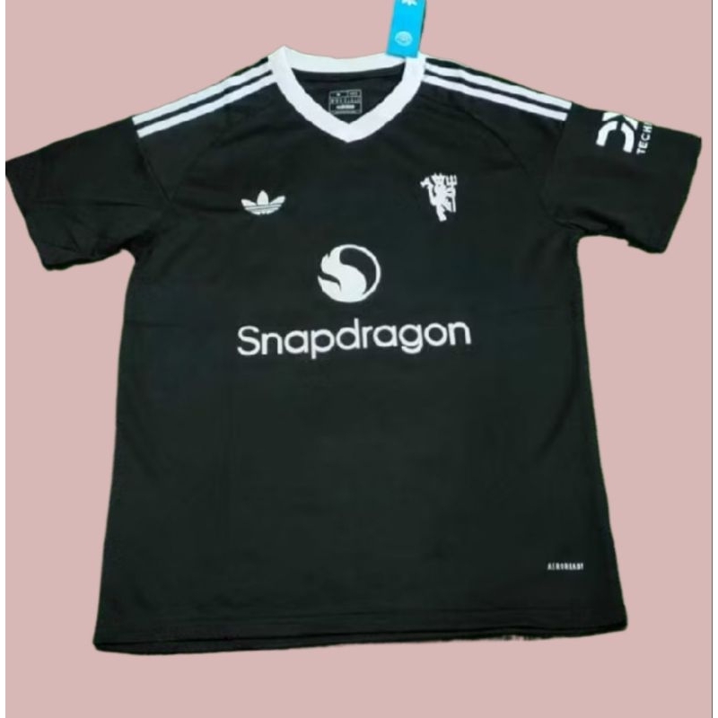 Jersey Bola MU Men.U GK Hitam EPL 2024/2025 Grade ORI GO