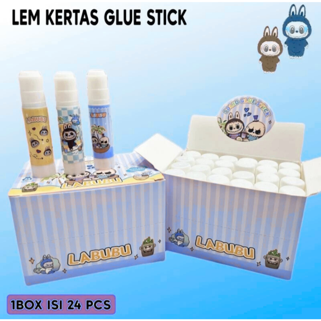 

(24PCS) lem kertas anak lem stik anak lem stik putar glue stick