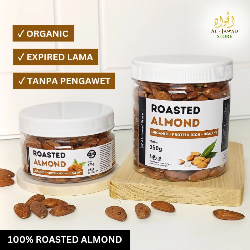 

Kacang Almond Panggang Kupas l Premium Roasted Almond l Organik Original Natural Cemilan Sehat