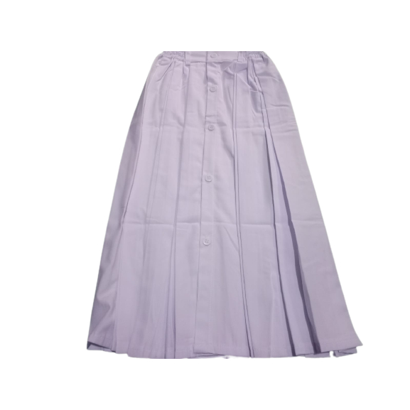 HEMAT ROK PUTIH PANJANG REMPEL DOBLLE SERAGAM SEKOLAH (FULL KANCING) / ROK BAWAHAN KEKINIAN