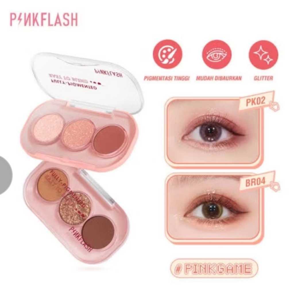 PinkFlash 3 Shade Pan Eyeshadow Pigment Easy To Blend 15 Colors | Eyeshadow Glitter | Eyeshadow 3 Sh