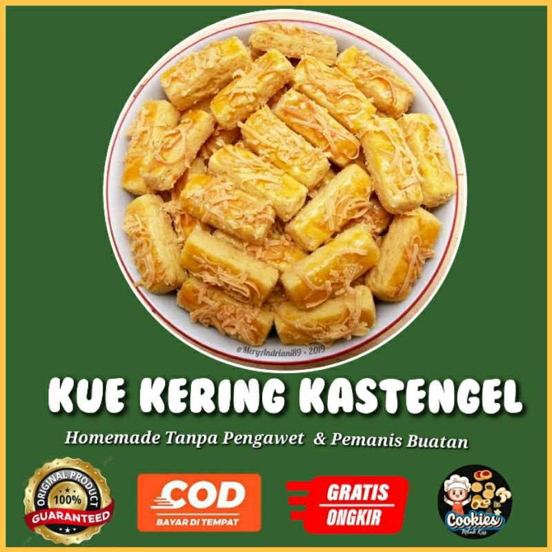 

(COD) Kue Kering Kastengel Keju Homemade/ Kue Lebaran Kastengel Full Keju Berat 250g & 500g