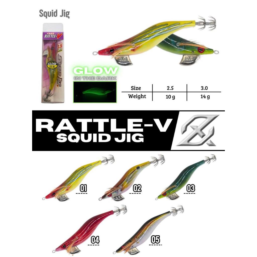 AXZ IKA RATTLE V 3D / LUMINOUS SQUID JIG